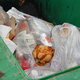 A perfectly good meal going to waste, having been thrown into an Athens, GA, trash bin.